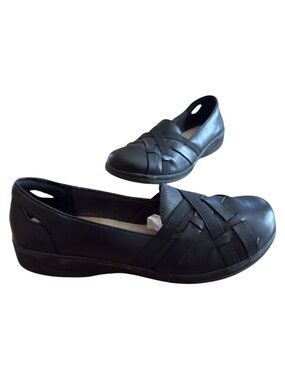 CLARKS WOMENS SIZE 7 BLACK CHEYN CREEK SLIP ON LOAFER